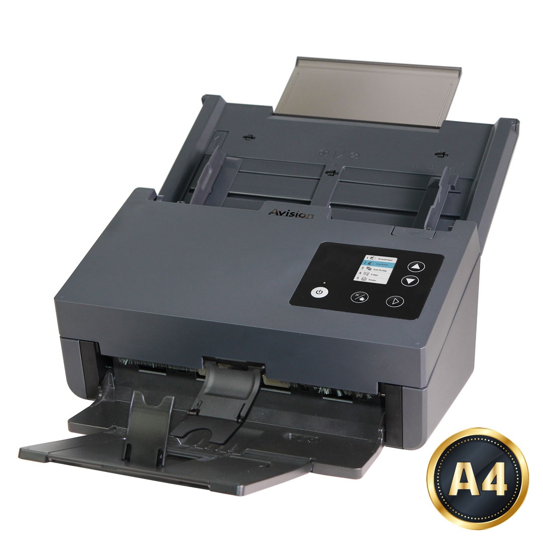 Máy scan Avision AD380WN A4 tốc độ cao – Scan 2 mặt, ADF 100 tờ, WiFi + LAN cho văn phòng (AD380WN)