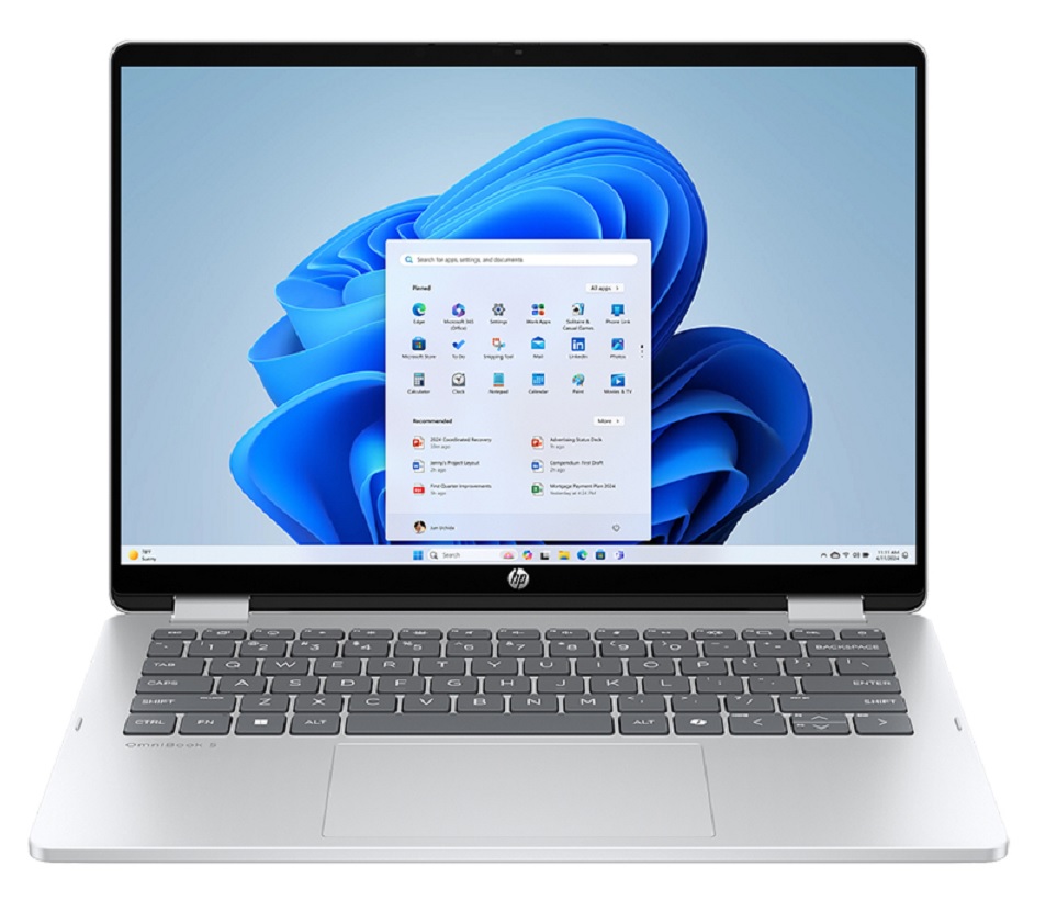 Laptop HP OmniBook 5 16-ag1067AU 16 inch WUXGA Ryzen AI 7 350 - 16GB, 512GB SSD – Văn phòng, Win11, màu bạc (BZ7U5PA)