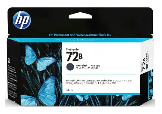 Mực in HP 72B Matte Black 130ml DesignJet Ink Cartridge – Hộp mực đen mờ chính hãng HP (3WX06A)