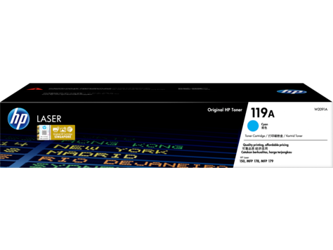 HP 119A Cyan Original Laser Toner Cartridge – Hộp Mực Laser Màu Xanh Chính Hãng (W2091A)