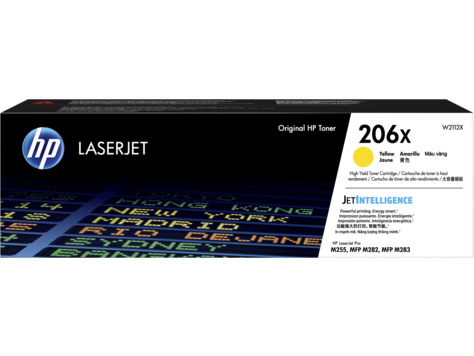 Mực in HP 206X High Yield Yellow Original LaserJet Toner Cartridge – Hộp mực laser vàng dung lượng cao chính hãng HP (W2112X)