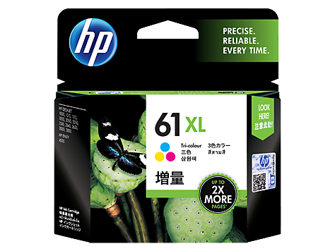 Mực in phun HP 61XL High Yield Tri-color Original Ink Cartridge – Hộp mực 3 màu dung lượng cao chính hãng HP (CH564WA)