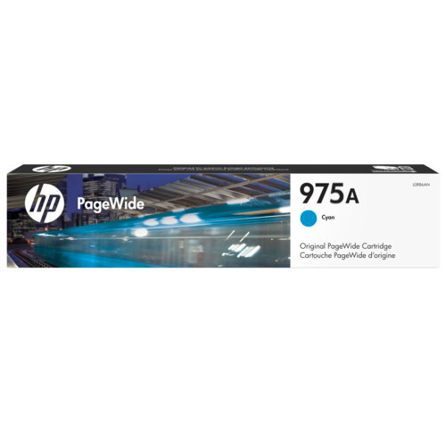 Mực in phun HP 975A Cyan Original PageWide Cartridge – Hộp mực xanh chính hãng HP (L0R88AA)