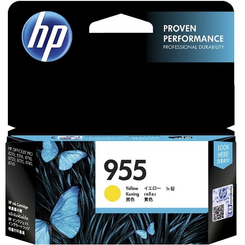  Mực in phun HP 955 Yellow Original Ink Cartridge – Hộp Mực Vàng Chính Hãng HP (L0S57AA)