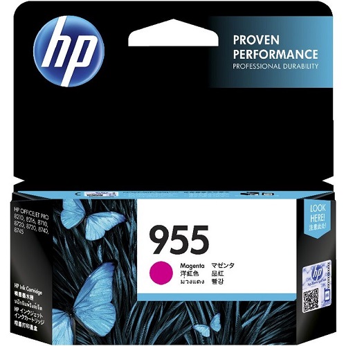 Mực in phun HP 955 Magenta Original Ink Cartridge – Hộp mực đỏ chính hãng HP (L0S54AA)
