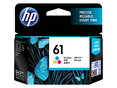 Mực in phun HP 61 Tri-color Original Ink Cartridge - Hộp mực 3 màu chính hãng HP (CH562WA)