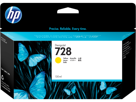 Mực in HP 728 130-ml Yellow DesignJet Ink Cartridge – Hộp mực in phun màu vàng chính hãng HP (F9J65A)