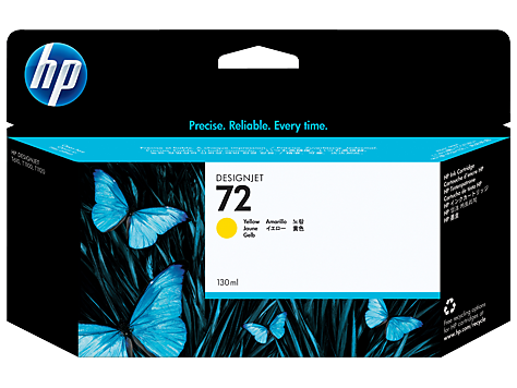 HP 72 130-ml Yellow DesignJet Ink Cartridge(C9373A)
