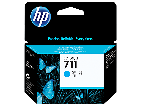 Mực in HP 711 Cyan 29ml Ink Cartridge – Hộp mực in phun màu xanh chính hãng HP (CZ130A)