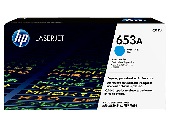 Mực in HP 653A Cyan Original LaserJet Toner Cartridge - Hộp mực laser xanh Cyan chính hãng HP (CF321A)