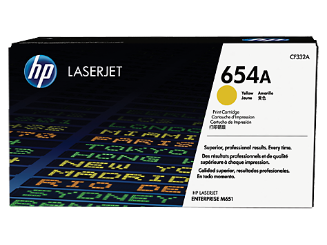 Mực in HP 654A Yellow Original LaserJet Toner Cartridge – Hộp mực laser vàng chính hãng HP (CF332A)