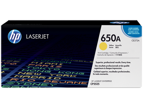 HP 650A Yellow Original LaserJet Toner Cartridge (CE272A)