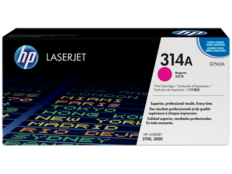 HP 314A Magenta Original LaserJet Toner Cartridge (Q7563A)