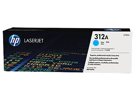 HP 312A Cyan Original LaserJet Toner Cartridge (CF381A)