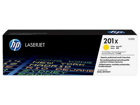 Mực in HP 201X High Yield Yellow Original LaserJet Toner Cartridge – Hộp mực laser vàng chính hãng HP (CF402X)