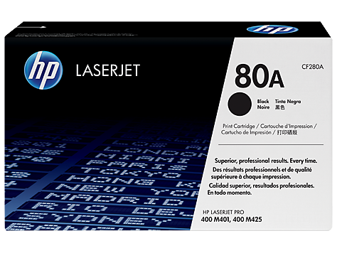 Mực in HP 80A Black Original LaserJet Toner Cartridge – Hộp mực laser đen chính hãng HP (CF280A)