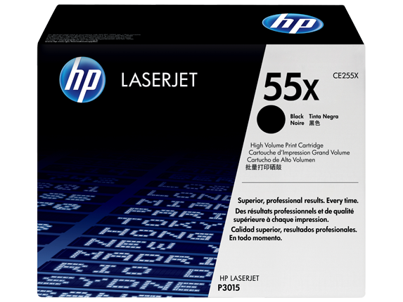 HP 55X High Yield Black Original LaserJet Toner Cartridge (CE255X)