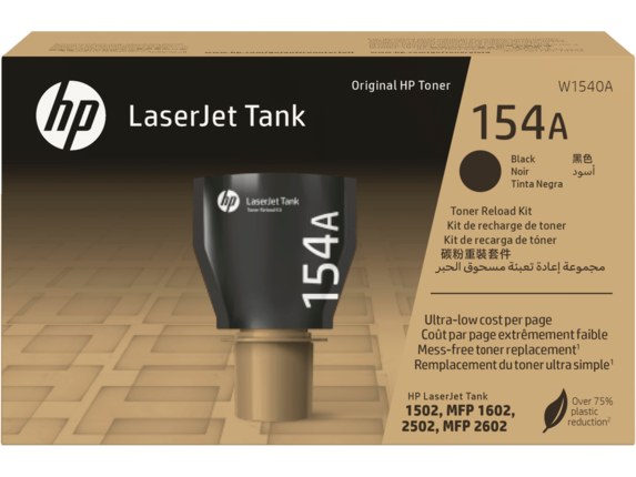 HP 154A Black Original LaserJet Tank Toner Reload Kit (W1540A)