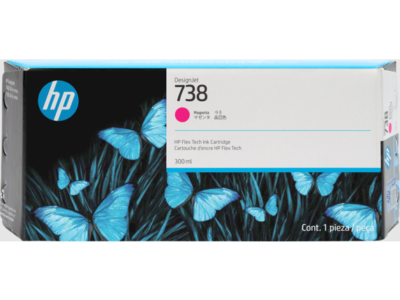 HP 738 300ml Magenta DesignJet Ink Cartridge (676M7A)