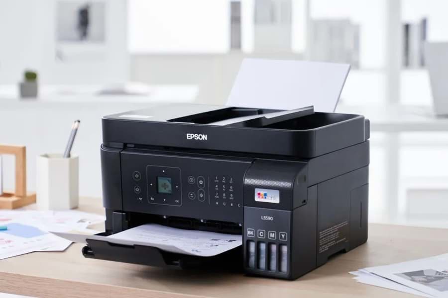Máy in phun màu đa năng Epson EcoTank L5590 – In, Scan, Copy, Fax, Wi-Fi, tiết kiệm mực, chính hãng Máy in phun màu đa năng Epson EcoTank L5590 – In, Scan, Copy, Fax, Wi-Fi, tiết kiệm mực, chính hãng