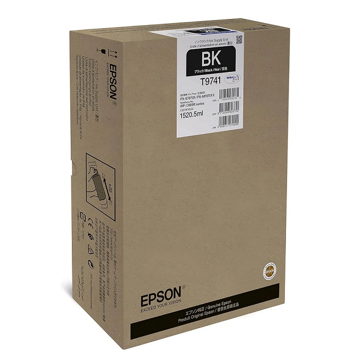 Hộp mực đen Epson C13T974100 Black Ink Pack – Dung lượng cao 1520 ml, chính hãng cho WF-C869R
