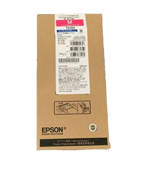 Hộp mực đỏ Epson T01D3 Magenta Ink Pack C13T01D300 – Dung lượng cao 20.000 trang, chính hãng cho WF-C529R/WF-C579R