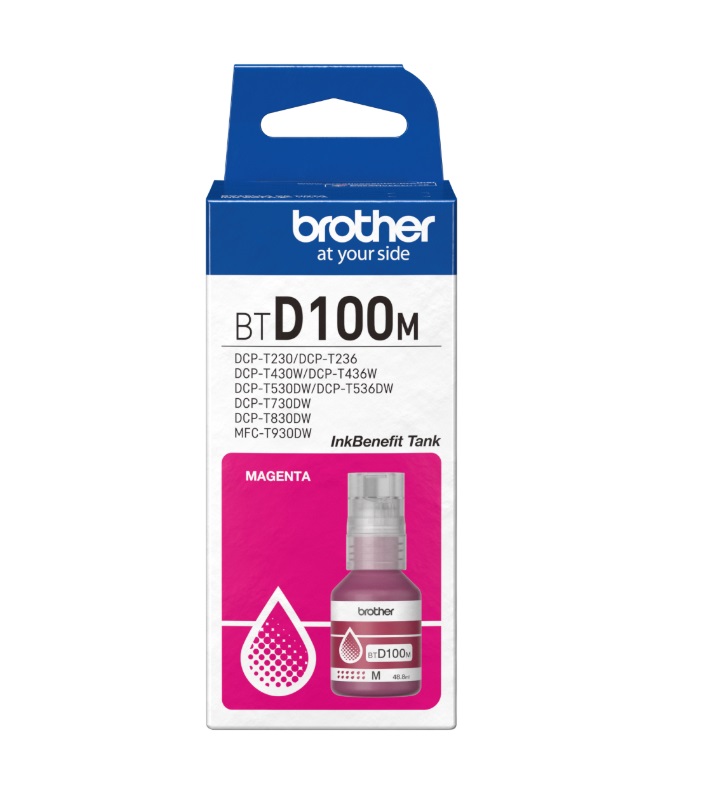   Mực in Brother BTD100M Magenta – Mực đỏ chính hãng cho máy in phun Brother