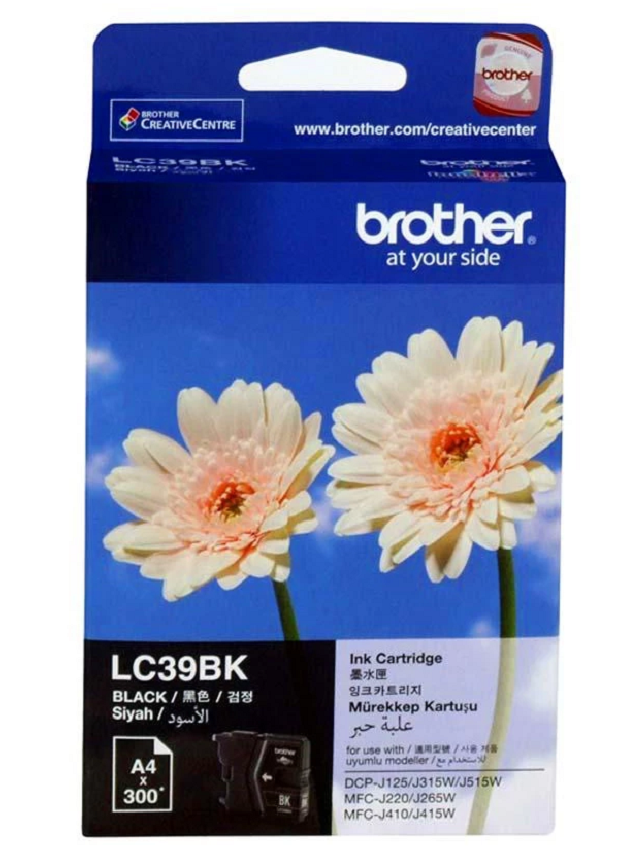 Mực In Brother LC-39BK – Mực đen chính hãng, rõ nét, tương thích hoàn hảo