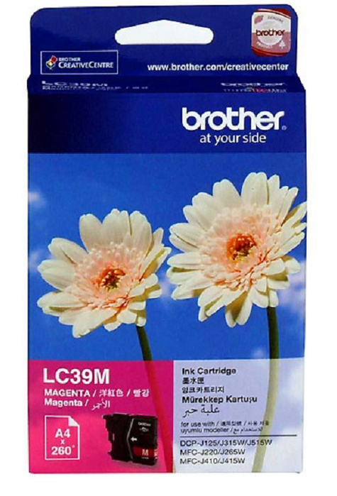 Mực In Brother LC-39M Magenta – Mực đỏ chính hãng, sắc nét – bền màu