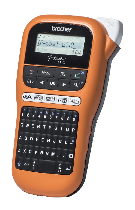 Máy in nhãn Brother PT-E110 – Máy in nhãn cầm tay cho thợ điện – bền bỉ – dễ sử dụng