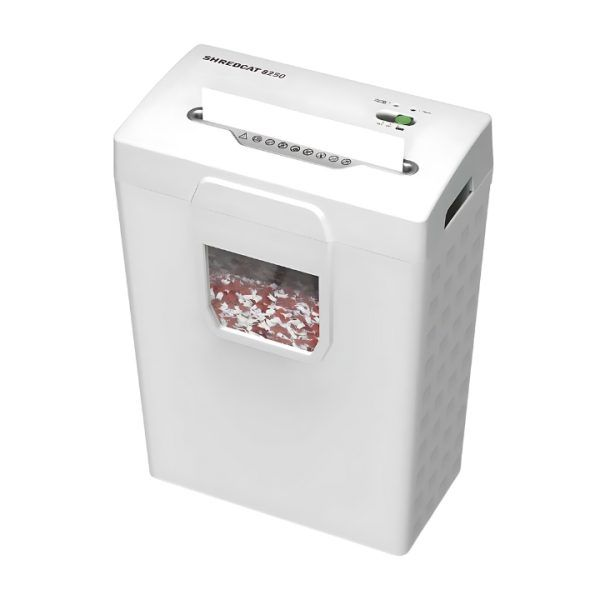 Máy hủy tài liệu EBA Shredcat 8250CC – Máy hủy giấy văn phòng cắt vụn bảo mật P-4