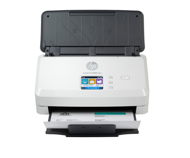 Máy Quét HP ScanJet Pro N4000 snw1 Scanner – máy san tài liệu mạng, quét hai mặt, ADF, WiFi (6FW08A)
