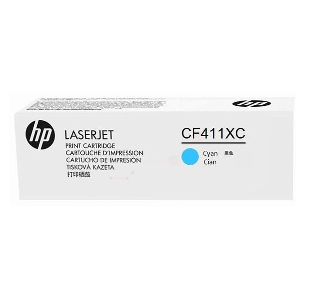 Mực in HP 410X Cyan Contract LaserJet Toner Cartridge – Hộp mực laser xanh Cyan chính hãng HP (CF411XC)