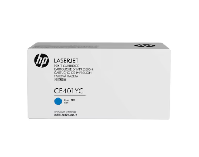 Mực in HP 507Y High Yield Cyan Original LaserJet Toner Cartridge – Hộp mực laser xanh Cyan chính hãng HP (CE401YC)