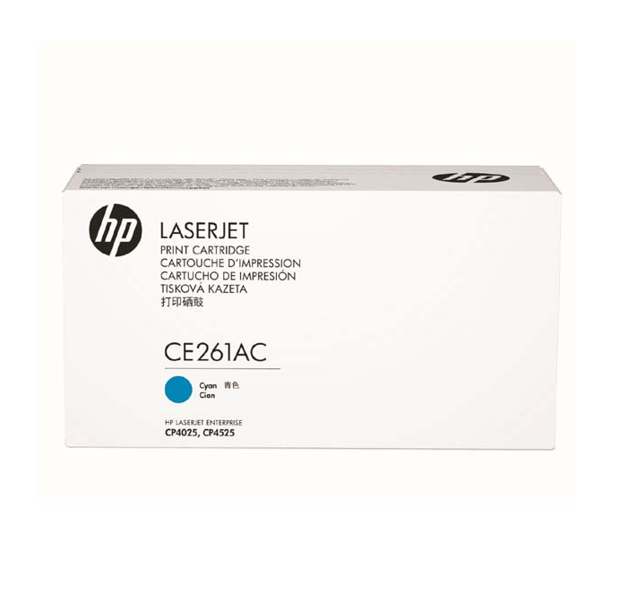 Mực in HP CE261AC Cyan Contract Original LaserJet Toner Cartridge – Hộp mực laser xanh cyan hợp đồng chính hãng HP (CE261AC)