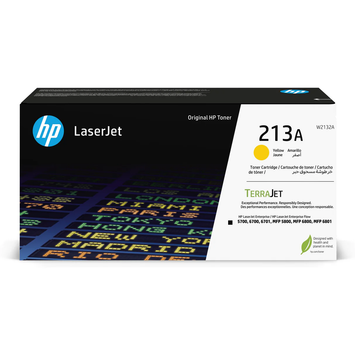 Mực in HP 213A Yellow Original LaserJet Toner Cartridge – Hộp mực laser màu vàng chính hãng HP (W2132A)