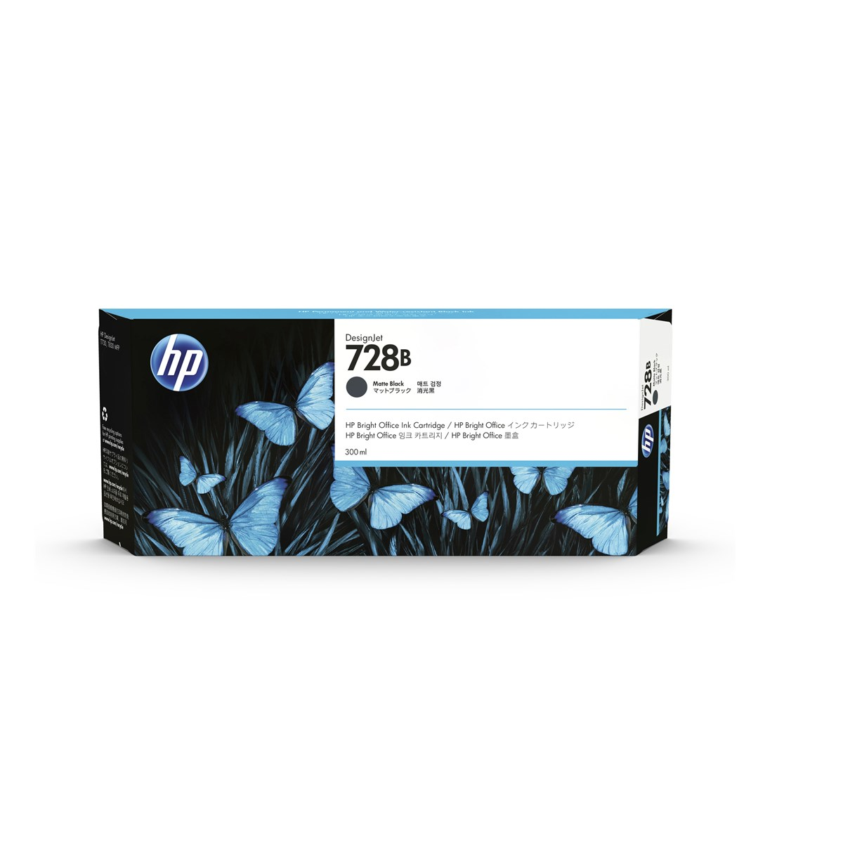 Mực in HP 728B Matte Black 300ml DesignJet Ink Cartridge – Hộp mực in phun đen nhám chính hãng HP (3WX30A)