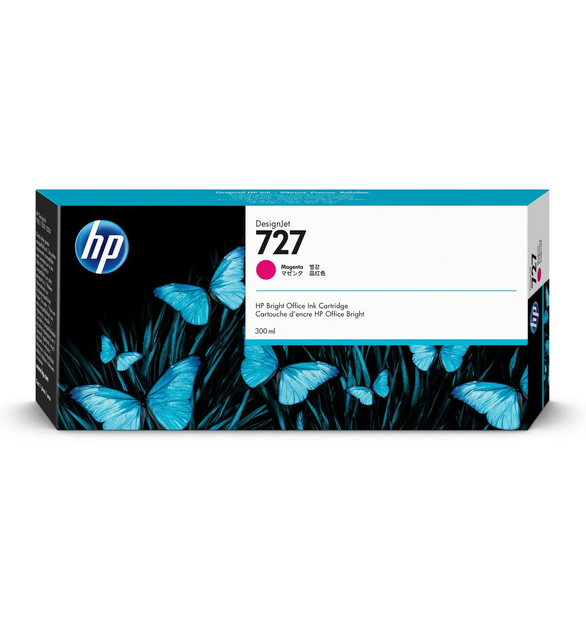 Mực in HP 727 Magenta 300ml DesignJet Ink Cartridge – Hộp mực in phun màu đỏ chính hãng HP (F9J77A)