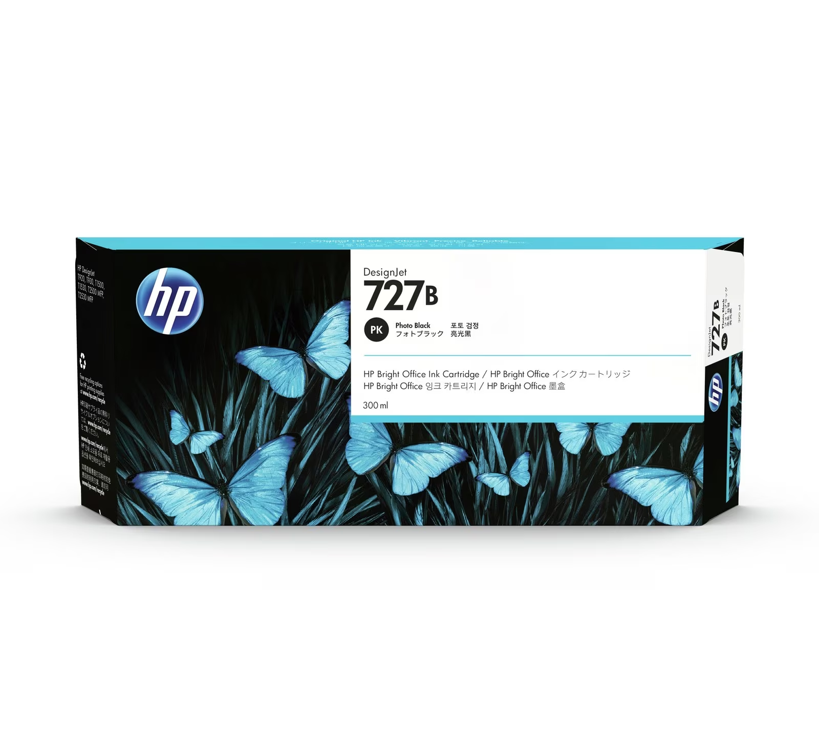 Mực in HP 727B Photo Black 300ml DesignJet Ink Cartridge – Hộp mực in phun màu đen ảnh chính hãng HP (3WX20A)