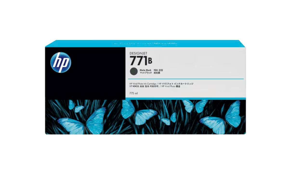 Mực in HP 771B Matte Black 775ml DesignJet Ink Cartridge – Hộp mực đen mờ dung tích lớn chính hãng HP (B6X99A)