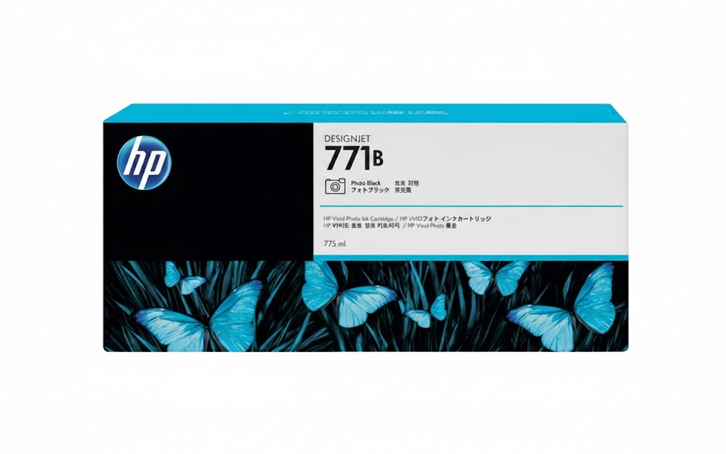 Mực in HP 771B Photo Black 775ml DesignJet Ink Cartridge – Hộp mực đen ảnh dung tích lớn chính hãng HP (B6Y05A)