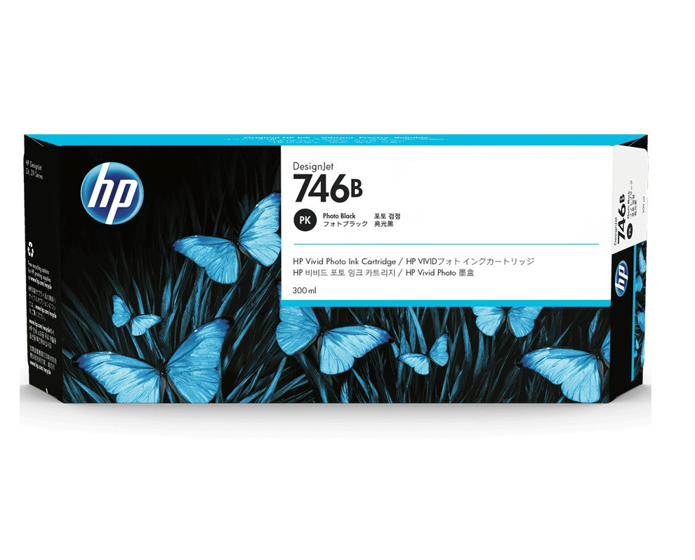 Mực in HP 746B Photo Black 300ml DesignJet Ink Cartridge – Hộp mực đen ảnh dung tích lớn chính hãng HP (3WX35A)