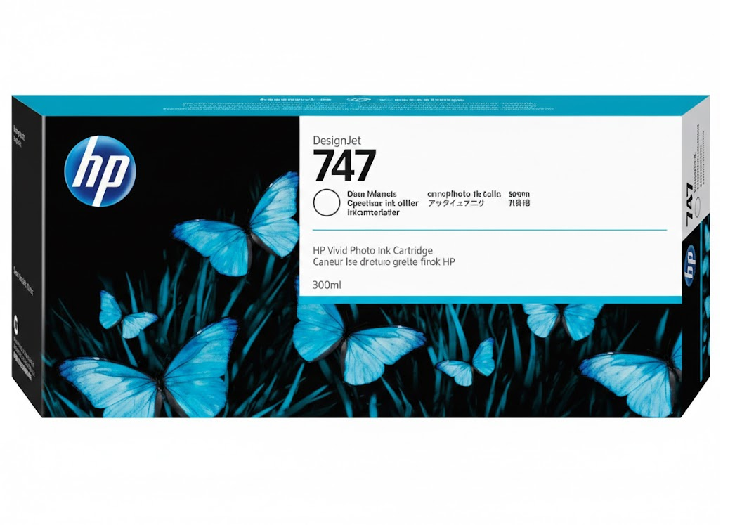Mực in HP 747 Gloss Enhancer 300ml DesignJet Ink Cartridge – Hộp mực tăng bóng chính hãng HP (P2V87A)