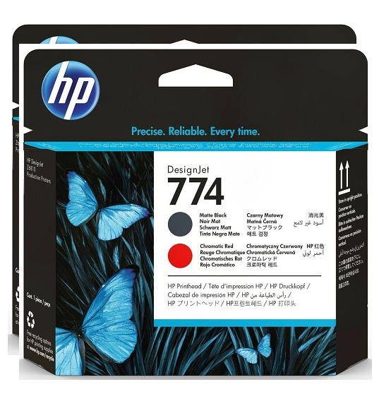 Đầu phun HP 774 Matte Black & Chromatic Red DesignJet Printhead – Linh kiện chính hãng HP (P2V97A)