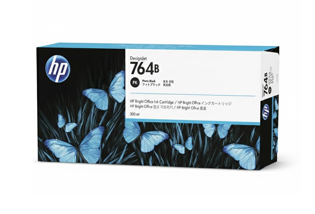 Mực in HP 764B Photo Black 300ml DesignJet Ink Cartridge – Hộp mực đen ảnh chính hãng HP (3WX41A)