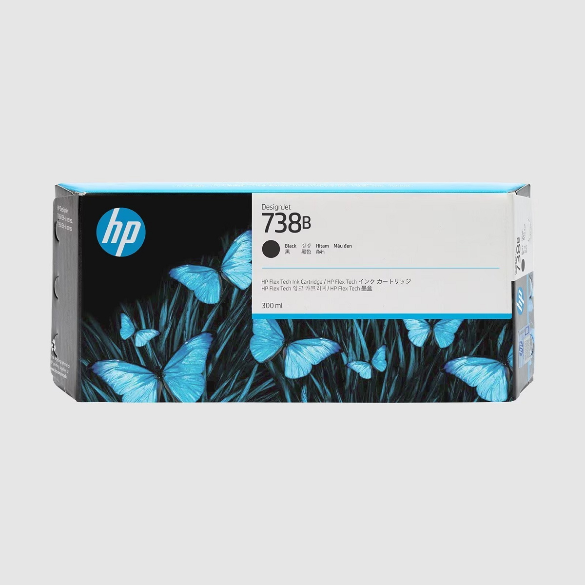 Mực in HP 738B Black 300ml DesignJet Ink Cartridge – Hộp mực đen dung tích lớn chính hãng HP (498P6A)