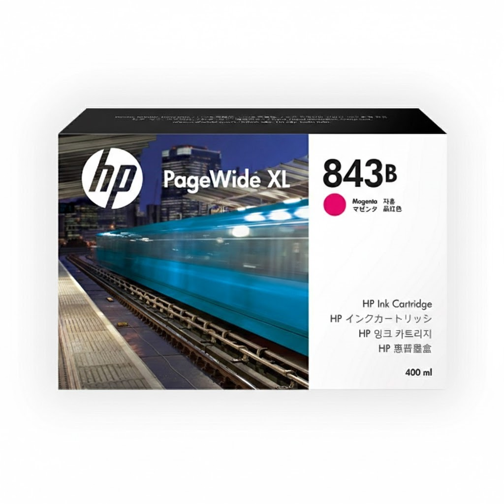 Mực in HP 843B Magenta 400ml PageWide XL Ink Cartridge – Hộp mực đỏ chính hãng HP (C1Q63A)