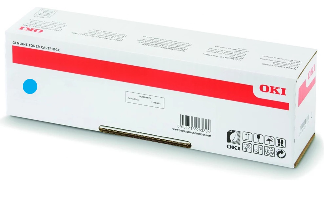 Mực in Oki Pro1040 / Pro1050 Cyan chính hãng – Toner xanh cho máy in tem nhãn Oki Pro10 Series (46844013)