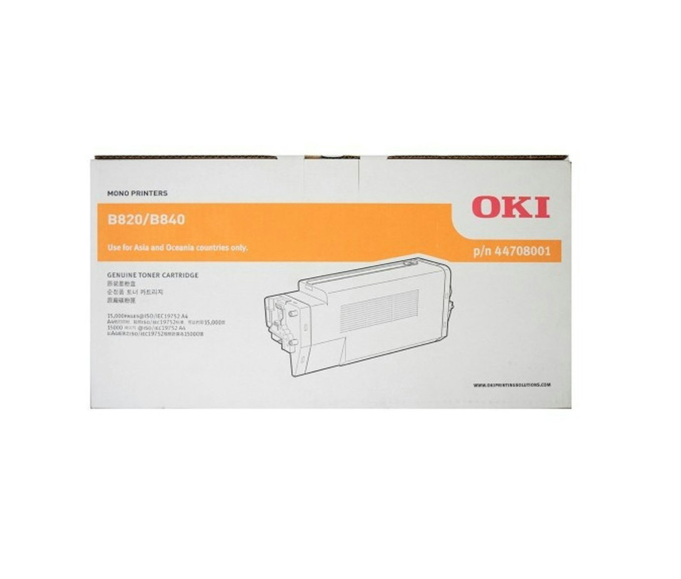 Mực in OKI B820 Black Toner Cartridge 15.000 trang – Cho máy in OKI B820/B840 Mono LED