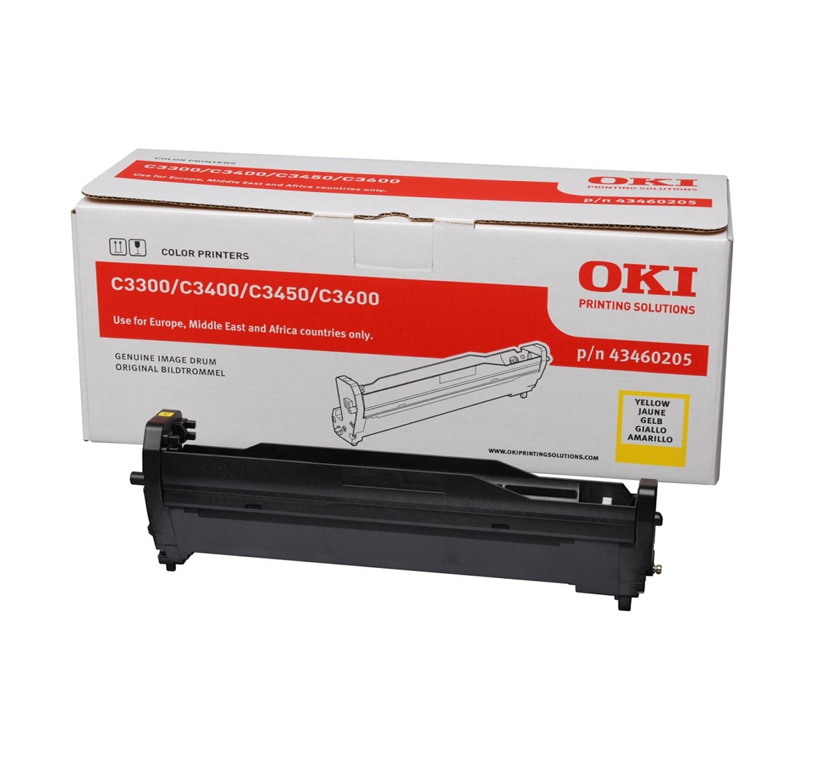 Trống in OKI C3300 Yellow Image Drum – Cho máy in OKI C3300n/C3400n/C3600n Color LED (C3300 Yellow Drum)